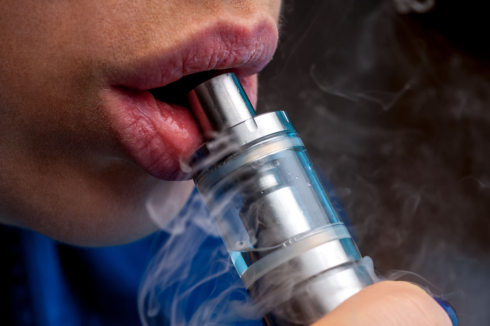 A close up of a person vaping. Learn how therapy for teens in Branchburg, NJ can offer support with addressing bad habits in teens. Search for adolescent therapy NJ by searching for online therapy for teens today.