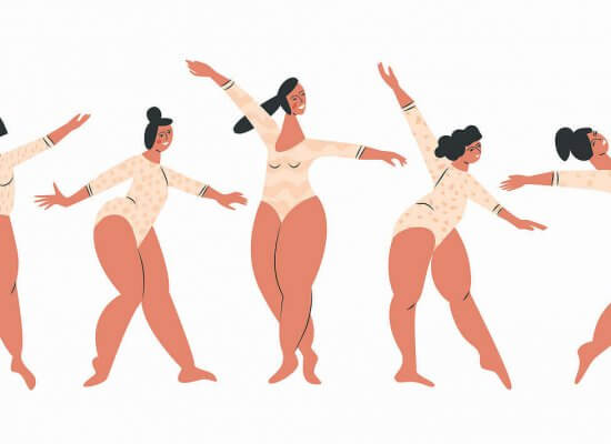 A vector illustration of five women in leotards performing graceful dance movements, each striking unique poses. Learn more about how an EMDR therapist in Scotch Plains, NJ can help dancers and performers can overcome anxiety. They can offer services including anxiety counseling in Scotch Plains, NJ and more. Search for EMDR therapy in New Jersey to learn more.